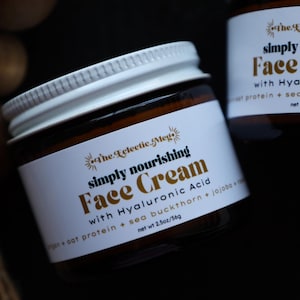 Nourishing Face Cream w/ Hyaluronic Acid, Rosehip Oil, and Oat Protein