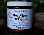 Tallow Body Cream w Sea Moss, Aloe Vera, and Green Tea