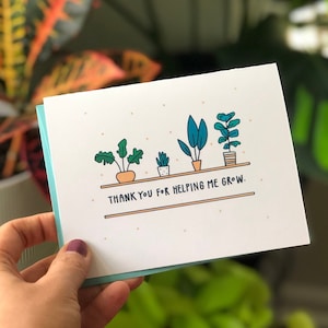 Thank you for helping me grow | Custom Bible Verse Inside | Christian Greeting Card | Christian Thank you Card | Discipleship Thank You Card
