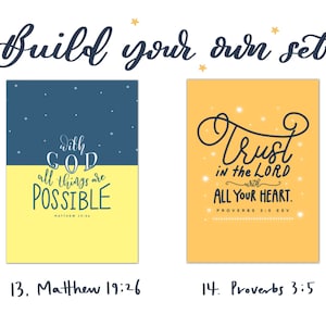 5x7 Christian Prints Calligraphy Gallery Wall - Etsy