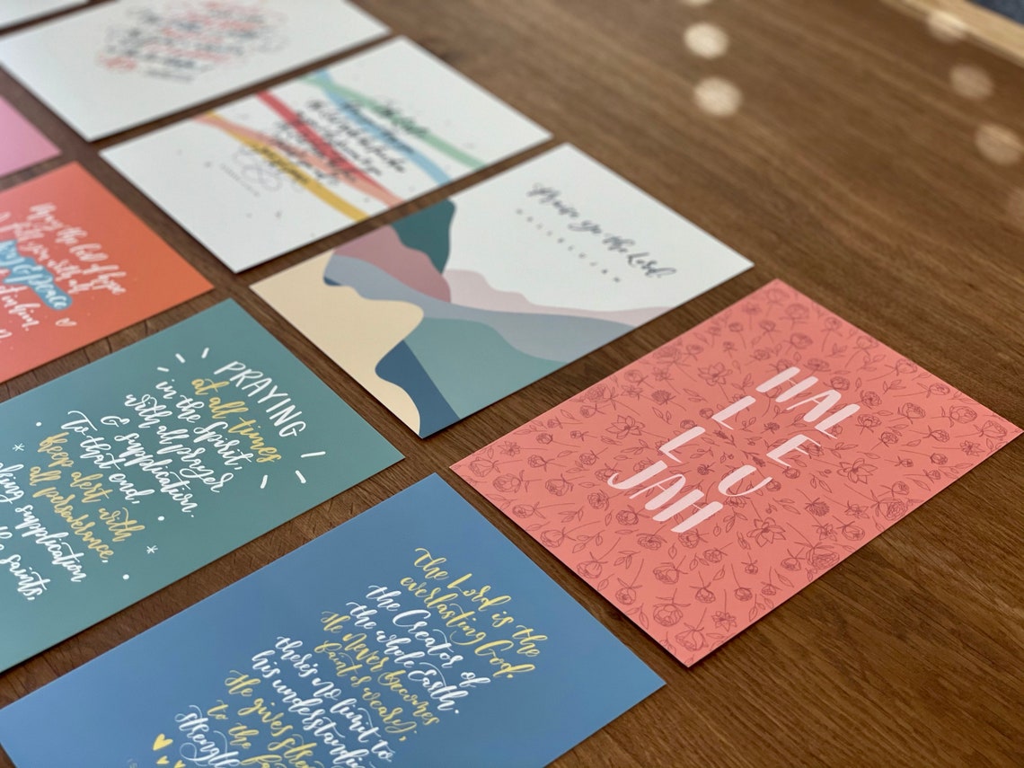 5x7 Christian Prints Calligraphy Gallery wall | Etsy
