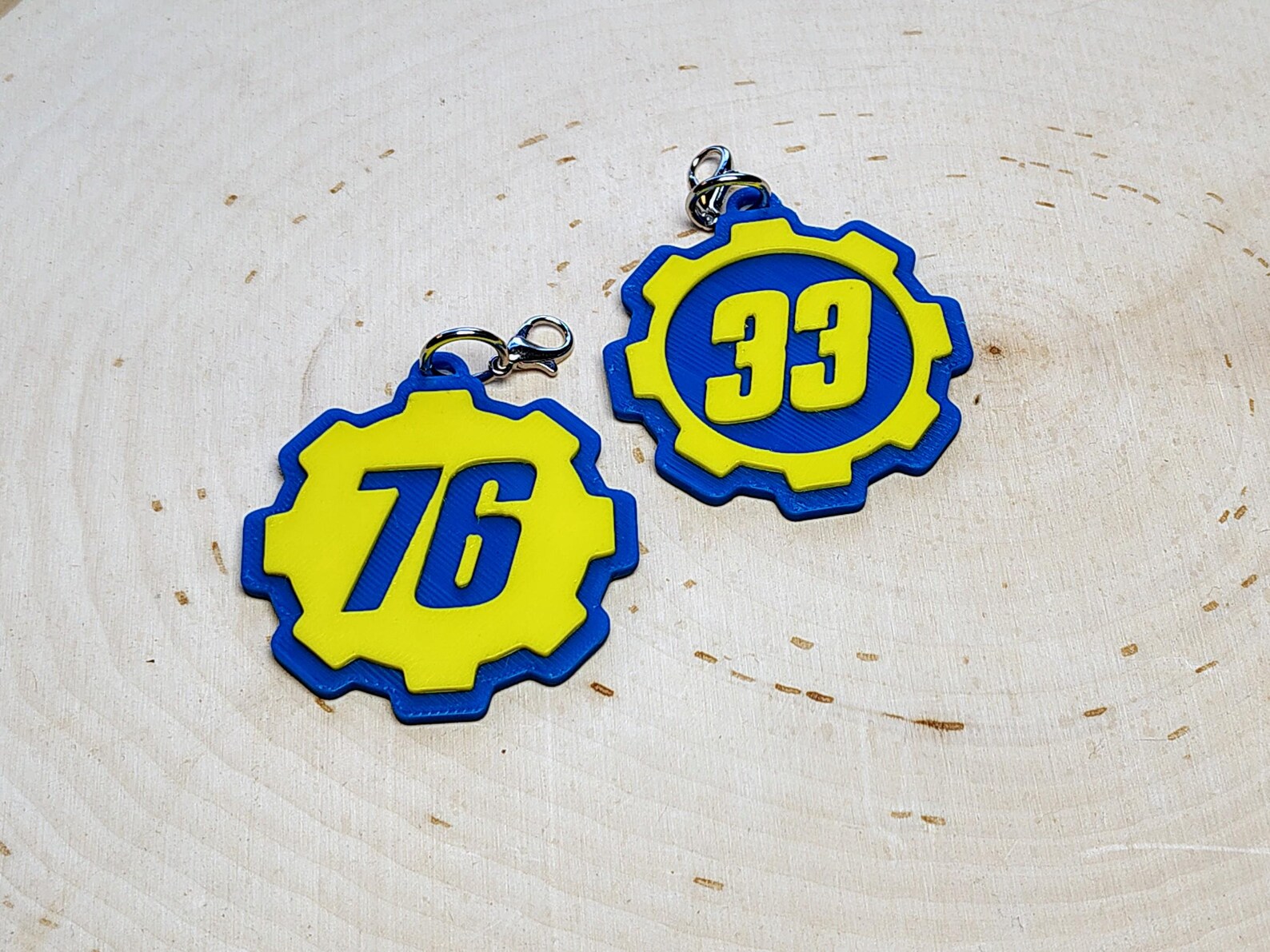 Fallout Inspired Vault Number Key Ring / Keychain / Bag Charm / Zipper ...