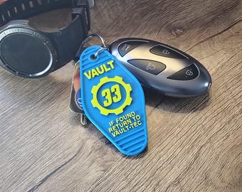 Retro Look Vault Key Ring, Fallout Inspired