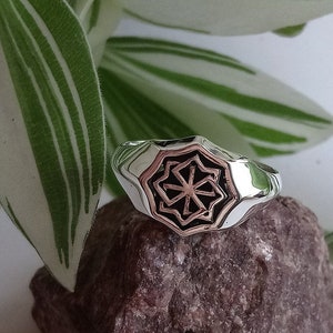 925 Sterling Silver rings Viking ring Slavic ring Nordic Jewelry Pagan protection symbol Norse Mens ring Celtic jewelry Handcraft Brass ring