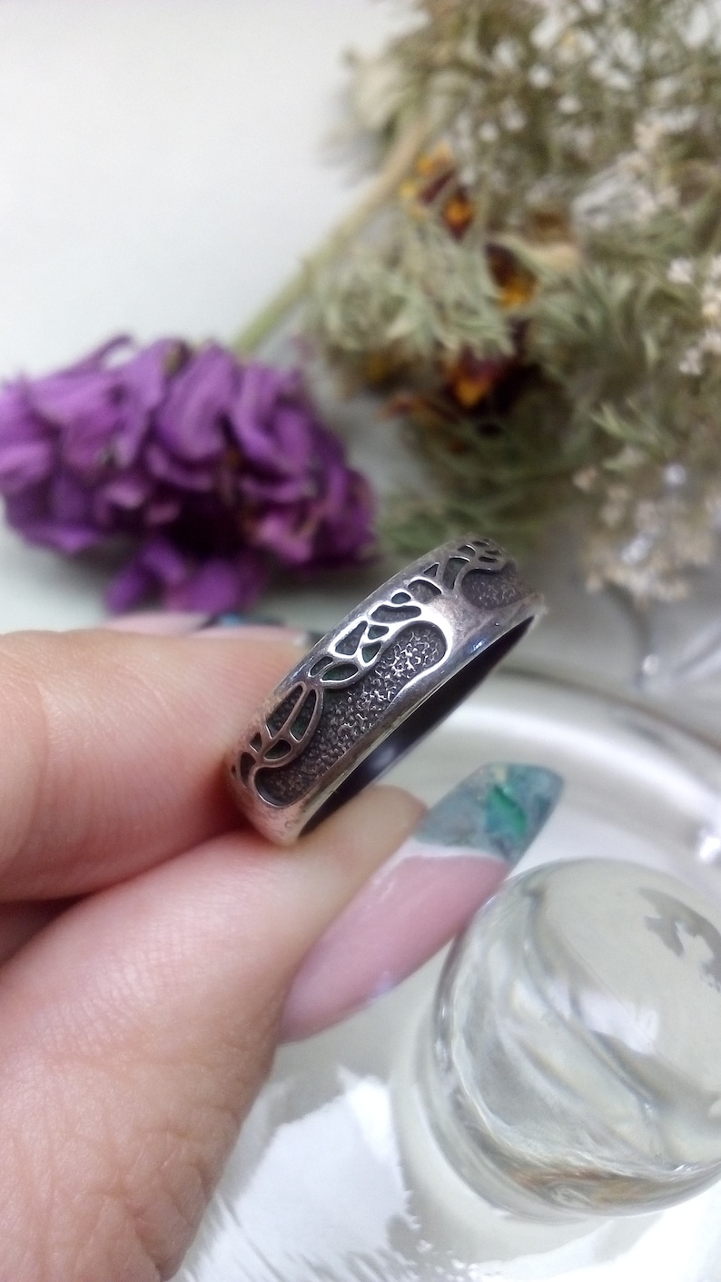 Yggdrasil Viking World Tree ring 925 Sterling Silver jewelry Pagan Family Tree of Life Woodland nordic Rings Norse Tree Branch Celtic Nature