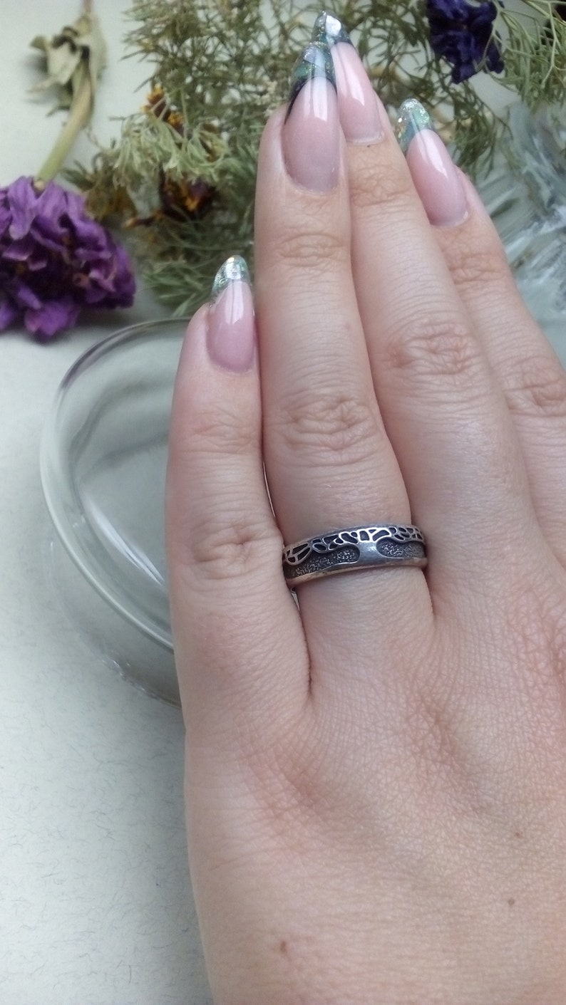 Yggdrasil Viking World Tree ring 925 Sterling Silver jewelry Pagan Family Tree of Life Woodland nordic Rings Norse Tree Branch Celtic Nature