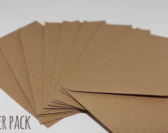 Enveloppes naturelles en papier kraft DIN C6