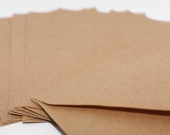 Naturally ribbed envelopes DIN C6 kraft paper