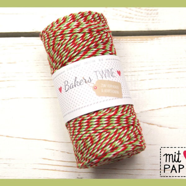 0.09 EUR/1m Bakers Twine Christmas 90m Kordel