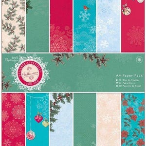 docrafts papermania Bellissima kraftpapier 36 vellen kerstpapier