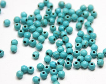 12 x Turquoise Beads 6 mm Stone Bead Noble Turquoise