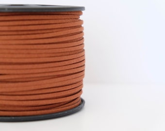 0.47 EUR/1 m - Velour strap artificial suede reddish brown 4 m