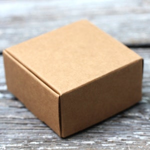 Gift Box 62x62x32mm Kraft Paper Box DIY Present image 2