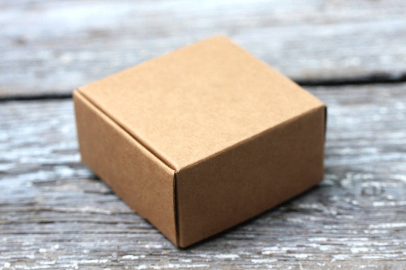 Gift Box 62x62x32mm Kraft Paper Box DIY Present image 2