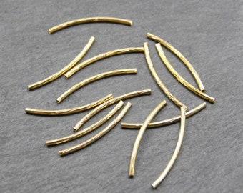 10 x goldfarbene Röhrchen Stifte Spacer 35x2mm