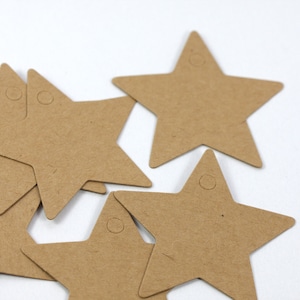 20 etiquetas para presente de papel kraft estrela estrela kraft