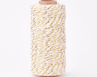 0.09 EUR/1m Bakers Twine Natur goldfarben 90m