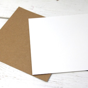 20 x carta kraft 10,2 x 10,2 cm marrone/bianco 280g/metro