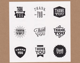 18 pcs - Thank You Sticker MIX Thank you