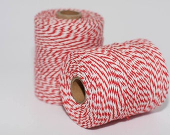 0.08 EUR/1 m XXL Red and White Cord Cord Roll 150 m