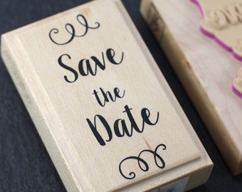 Save the Date 1 Stamp Wooden Wedding Temple