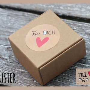 Geschenkschachtel 62x62x32mm Kraftpapier Box DIY Present