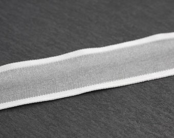 0.76 EUR/1 m - 5 m Chiffonband Organzaband 25 mm white