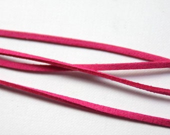 0.47 EUR/1 m - 4 m Daim synthétique Velourband 4 m rose 3x1.5 mm