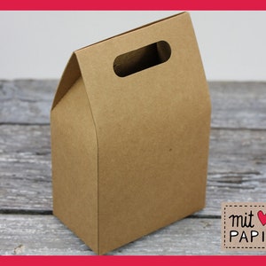Geschenkverpackung Kraftpapier 10x6x15.5cm Box Schachtel Gastgeschenk Bild 1