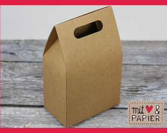 Emballage cadeau papier kraft 10x6x15.5 cm Box Box Cadeau d’invité