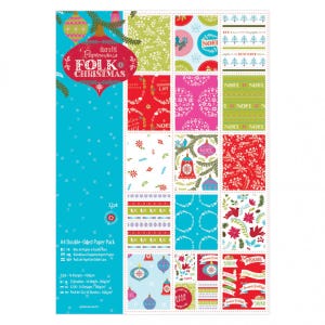 docrafts papermania Papier artisanal double face Folk Christmas