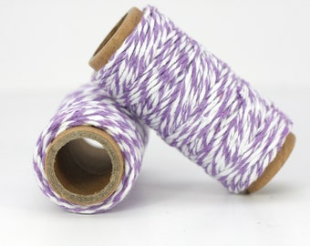 0.34 EUR/1m Mini Bakers Twine lila-Weiß 10m Kordel