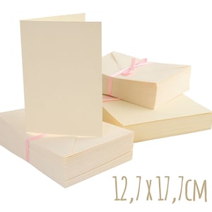10 buste di cartoncino pieghevoli 12,7 x 17,7 cm crema