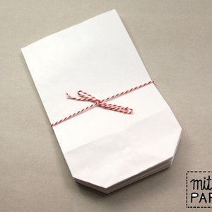 Paper bags white size S with bottom gift bags bottom bags image 4