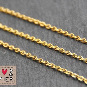 1.40 EUR/1m - Gliederkette 3x2.2mm flach goldfarben