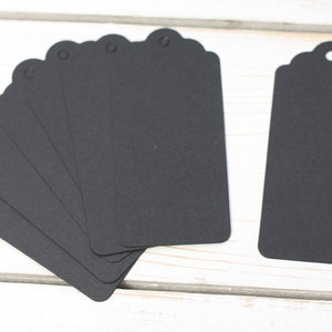Ciondolo 20 in carta kraft 45 x 95 mm arrotondato nero L