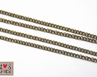 1.40 EUR/1m - Gliederkette 3x4mm bronzefarben