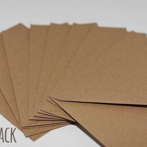 10 x 133x184mm Natur Briefumschläge Kraftpapier