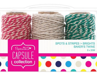 0.15 EUR/1 m 3 x 20 m Bakers Twine Brights Cords