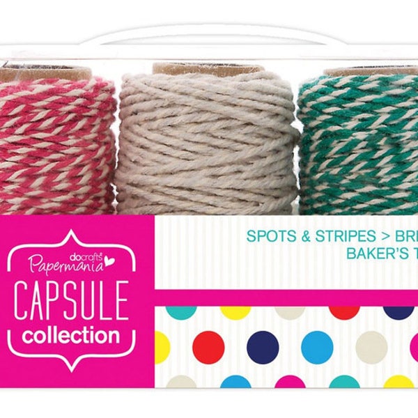 0.15 EUR/1m 3 x 20m Bakers Twine Brights Kordeln