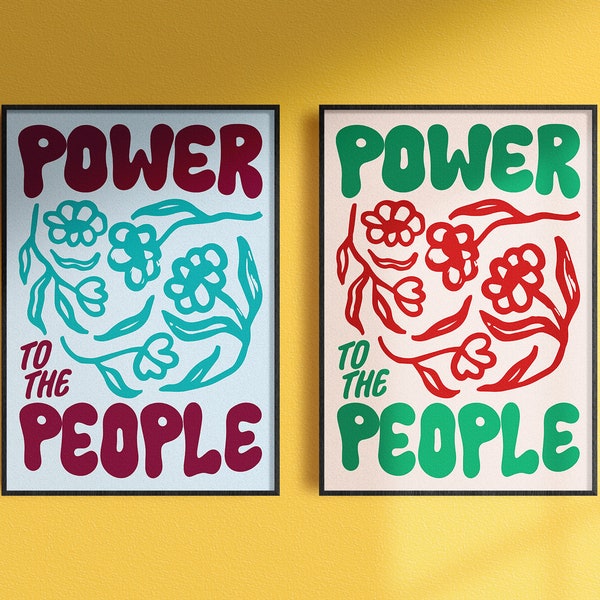 Power to the People | Unframed Print | Wall Art | Poster | A5 A4 A3 A2 | Political | Gift