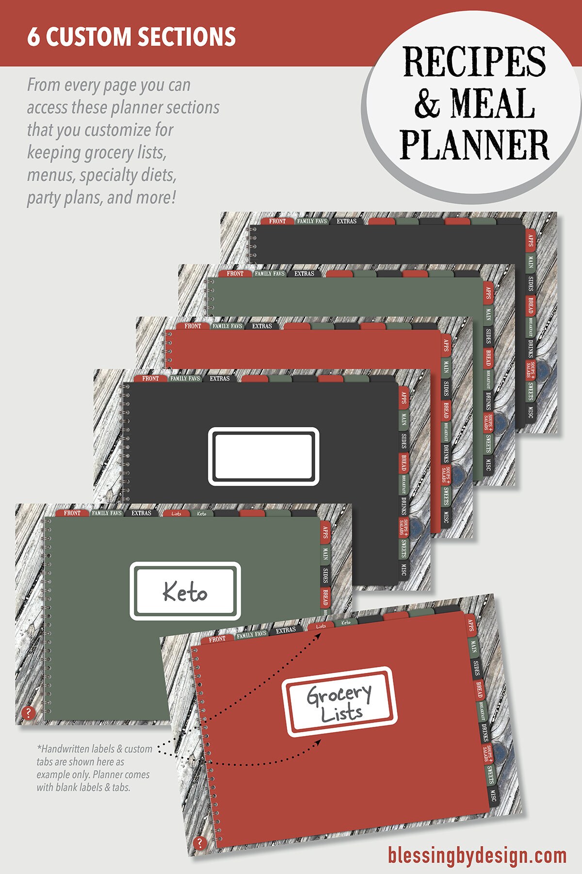 My Recipes Simple Digital Planner Digital Recipe Organizer Etsy UK