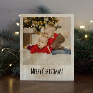 Frohe Weihnachtsgrüße, individuelles Familiengeschenk, Porträt vom Foto, Geschenk für Großeltern, Von Kindern