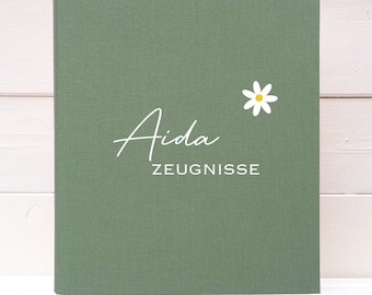 Carpeta de notas personalizada para niñas | Carpeta A4 | Margaritas