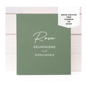 Zeugnismappe personalisiert Schule - Zeugnisse und Dokumente A4