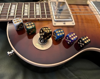 JSA H2 “Bones” Marble Acrylic Die DiceTip Ponta de interruptor de alternância de 3 vias (8-32 e 4 M)