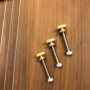 JSA Zn66 Brass Cigar Box Guitar String Clamps 3 Pack 画像 2