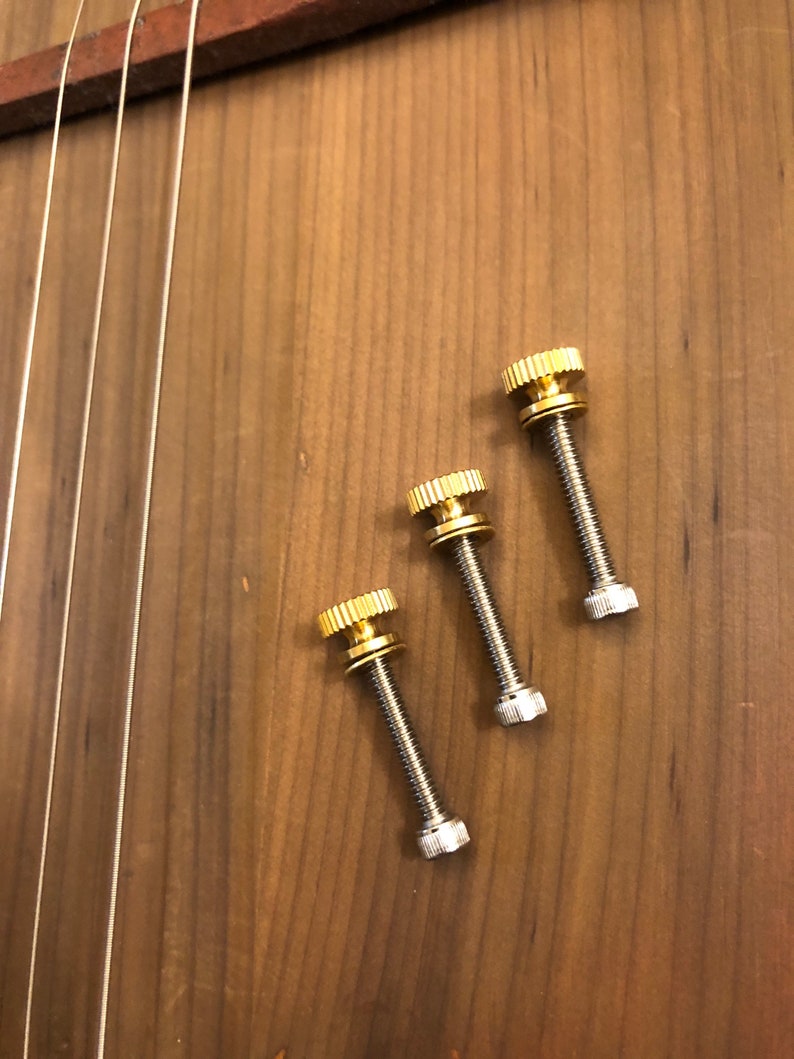 JSA Zn66 Brass Cigar Box Guitar String Clamps 3 Pack 画像 2