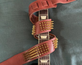 JSA C-Series "Attitude" Spiked Leather Guitar Straps