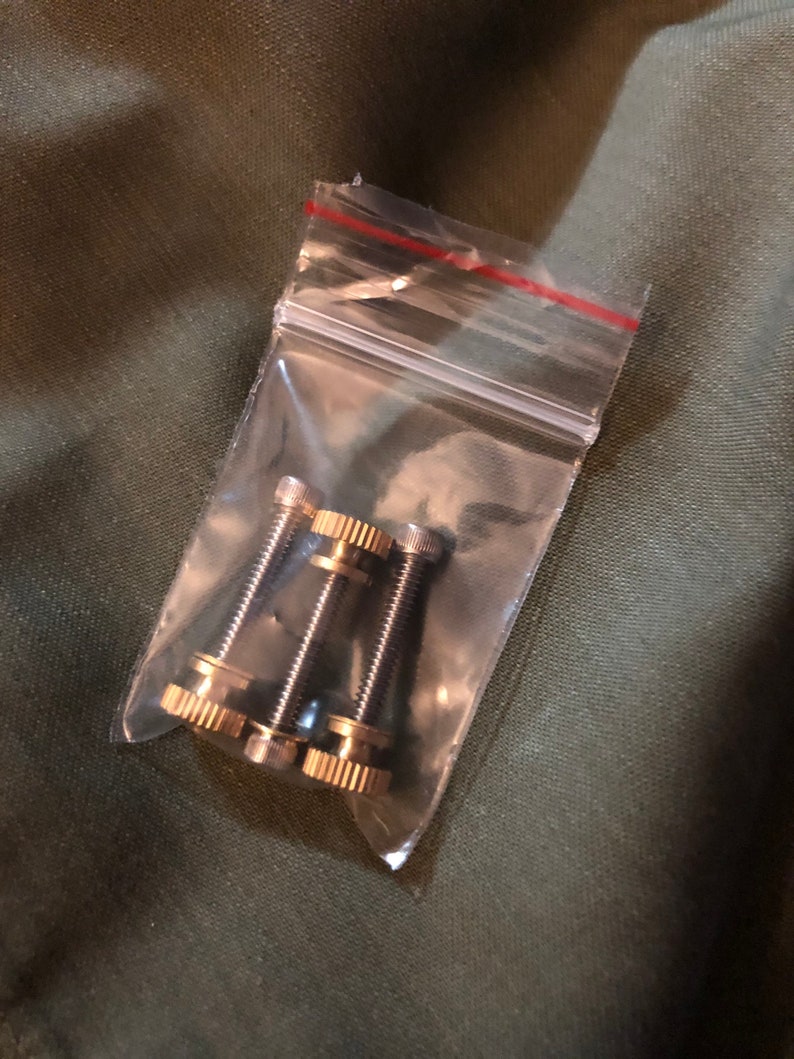 JSA Zn66 Brass Cigar Box Guitar String Clamps 3 Pack 画像 3